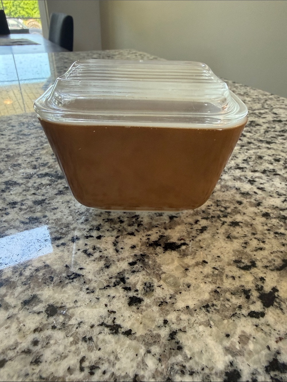 Vintage Pyrex Refrigerator Dish- Light Brown